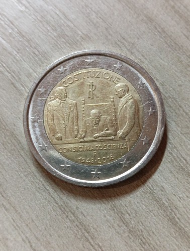 Moneta euro costituzione - euro, con